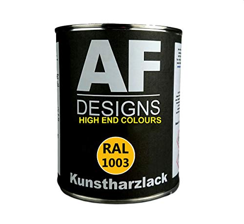 1 Liter Kunstharz Lack Buntlack Kunstharzlack RAL1003 SIGNALGELB seidenmatt von Alex Flittner Designs