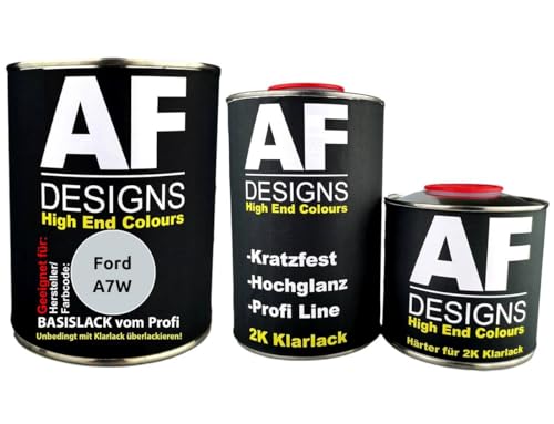 2,5L Autolack Set geeignet für Ford A7W Reflex Silver Metallic Klarlack Härter Basislack Reparaturlack Spritzfertig von Alex Flittner Designs