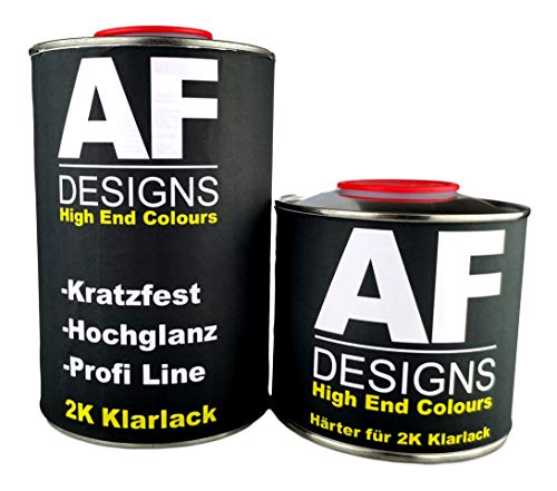 Alex Flittner Designs 2K Klarlack 1,5 Liter Set mit Härter Autolack kratzfest von Alex Flittner Designs