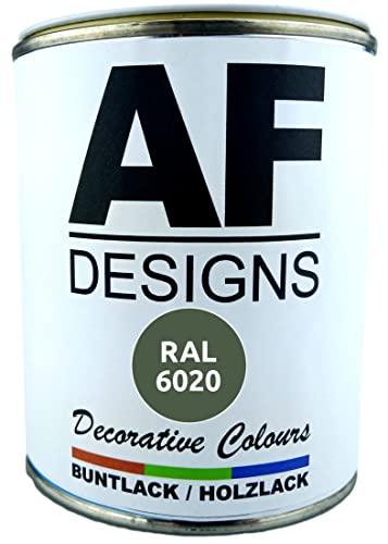 Alex Flittner Designs Buntlack Holzlack RAL6020 auf Wasserbasis 750ml seidenmatt Innen Aussen von Alex Flittner Designs