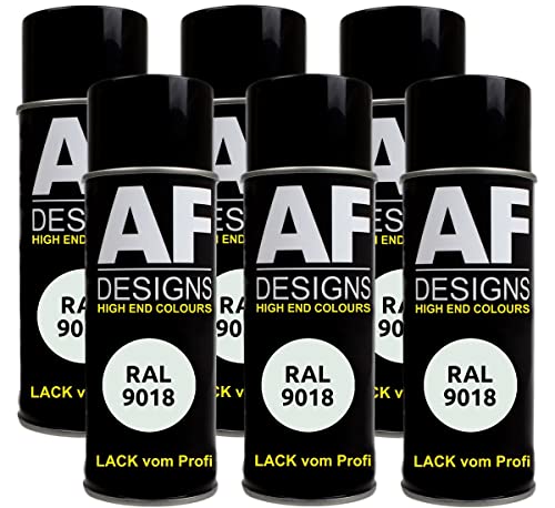 Alex Flittner Designs Lackspray RAL 9018 PAPYRUSWEISS matt 6x 400ml Spraydose Buntlack Autolack von Alex Flittner Designs