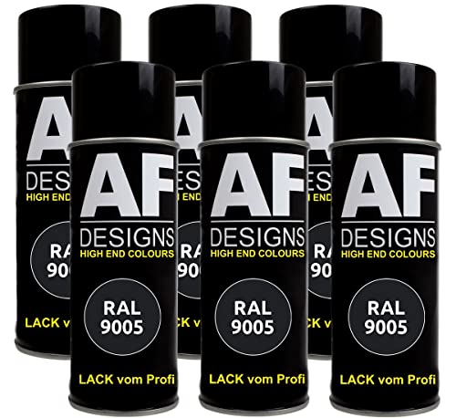 Alex Flittner Designs Lackspray Schwarz glänzend RAL 9005 TIEFSCHWARZ 400ml Autolack Buntlack Spraydose von Alex Flittner Designs