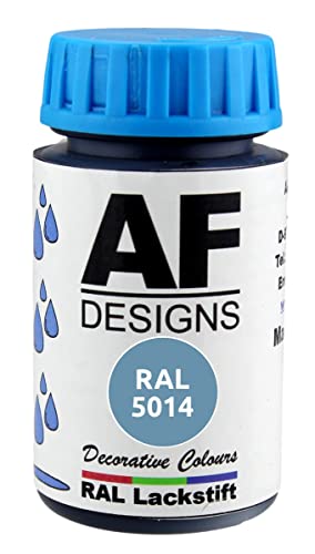 Alex Flittner Designs Lackstift RAL 5014 TAUBENBLAU seidenmatt 50ml Holz Metall Möbel Bad Retuschierlack Reparaturlack von Alex Flittner Designs