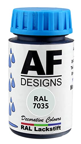 Alex Flittner Designs Lackstift RAL 7035 LICHTGRAU seidenmatt 50ml Holz Metall Möbel Bad Retuschierlack Reparaturlack von Alex Flittner Designs