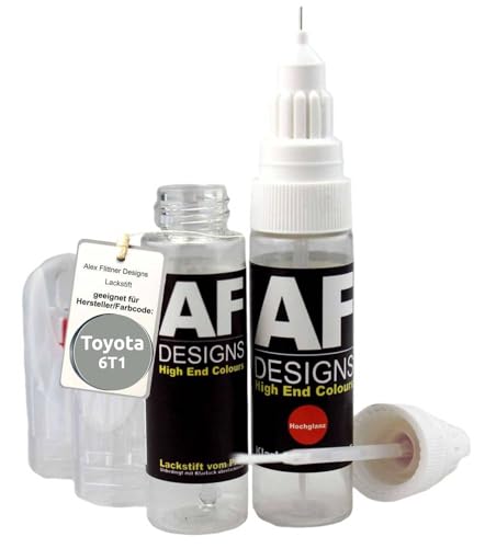 Alex Flittner Designs Lackstift kompatibel mit Toyota 6T1 LT Green Perl Metallic schnelltrocknend + Klarlack Tufplack von Alex Flittner Designs