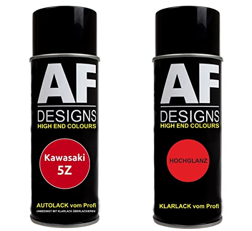 Alex Flittner Designs Motorradlack Spraydose Set für Kawasaki 5Z Firecracker Red Basislack Klarlack Sprühdose 400ml Alex Flittner Designs Motorradlack Spraydose Set für Kawasaki 5Z Firecracker Red Basislack Klarlack Sprühdose 400ml von Alex Flittner Designs