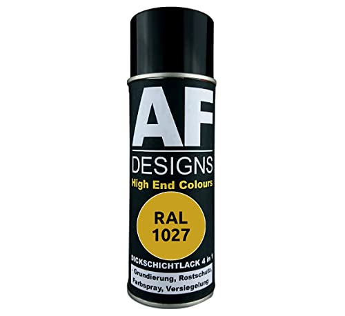 Alex Flittner Designs Rostschutzlack 4in1 RAL 1027 Currygelb Metall Schutzlack Spray Rostschutzfarbe Sprühdose von Alex Flittner Designs