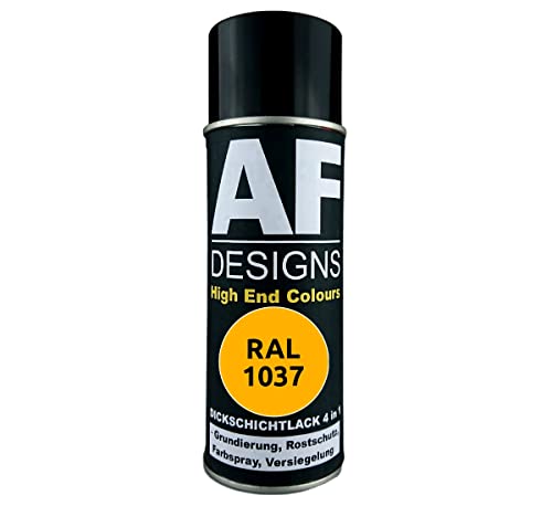 Alex Flittner Designs Rostschutzlack 4in1 RAL 1037 Sonnengelb Metall Schutzlack Spray Rostschutzfarbe Sprühdose von Alex Flittner Designs