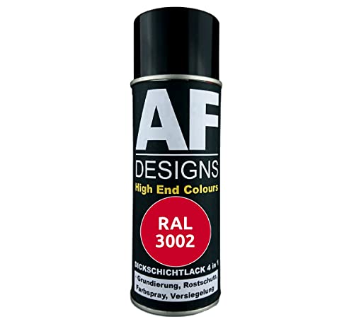 Alex Flittner Designs Rostschutzlack 4in1 RAL 3002 Karminrot Metall Schutzlack Spray Rostschutzfarbe Sprühdose von Alex Flittner Designs