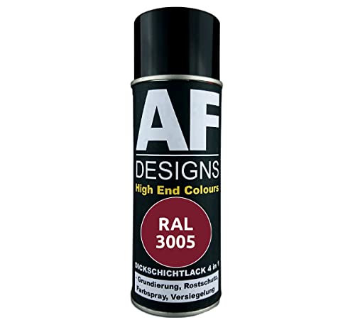 Alex Flittner Designs Rostschutzlack 4in1 RAL 3005 Weinrot Metall Schutzlack Spray Rostschutzfarbe Sprühdose von Alex Flittner Designs