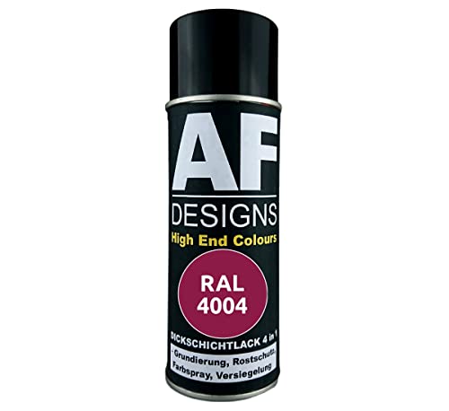 Alex Flittner Designs Rostschutzlack 4in1 RAL 4004 Bordeauxviolett Metall Schutzlack Spray Rostschutzfarbe Sprühdose von Alex Flittner Designs