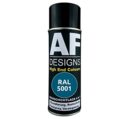 Alex Flittner Designs Rostschutzlack 4in1 RAL 5001 Grünblau Metall Schutzlack Spray Rostschutzfarbe Sprühdose von Alex Flittner Designs