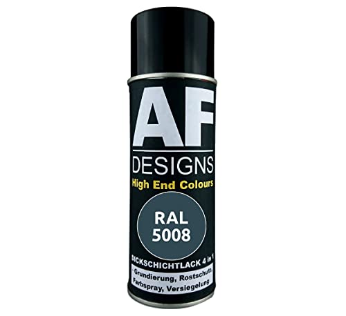 Alex Flittner Designs Rostschutzlack 4in1 RAL 5008 Graublau Metall Schutzlack Spray Rostschutzfarbe Sprühdose von Alex Flittner Designs
