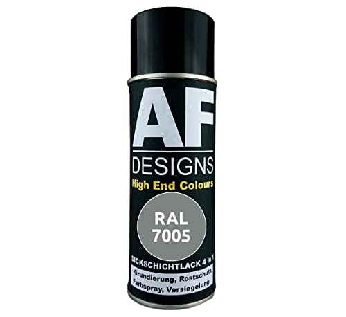 Alex Flittner Designs Rostschutzlack 4in1 RAL 7005 Mausgrau Metall Schutzlack Spray Rostschutzfarbe Sprühdose von Alex Flittner Designs