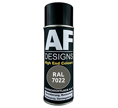 Alex Flittner Designs Rostschutzlack 4in1 RAL 7022 Umbragrau Metall Schutzlack Spray Rostschutzfarbe Sprühdose von Alex Flittner Designs