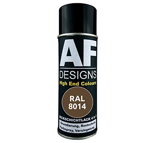 Alex Flittner Designs Rostschutzlack 4in1 RAL 8014 Sepiabraun Metall Schutzlack Spray Rostschutzfarbe Sprühdose von Alex Flittner Designs