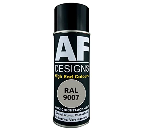 Alex Flittner Designs Rostschutzlack 4in1 RAL 9007 Graualuminium Metallic Metall Schutzlack Spray Rostschutzfarbe Sprühdose von Alex Flittner Designs