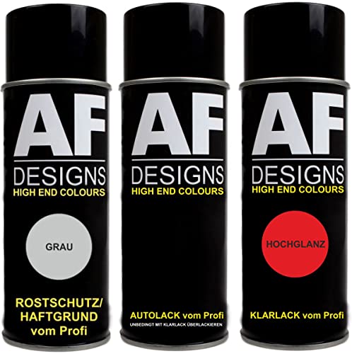 Alex Flittner Designs Spraydose Set für Dacia 861 Dunkelblau Autolack Klarlack Grundierung Spraydose Set von Alex Flittner Designs