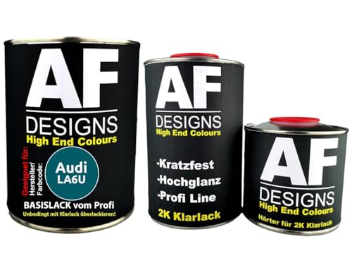 Autolack geeignet für Audi LA6U Caprigrün Metallic 1,25L Klarlack Set Basislack Reparaturlack Spritzfertig von Alex Flittner Designs