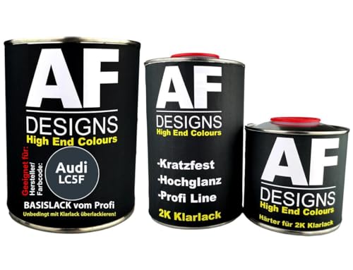 Autolack geeignet für Audi LC5F Blue Graphit Perl 1,25L Klarlack Set Basislack Reparaturlack Spritzfertig von Alex Flittner Designs