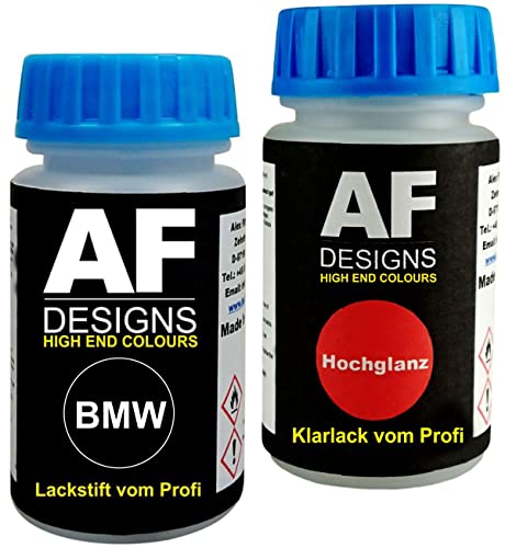Für BMW X5F Frozen Pure Grey Metallic Matt Lackstift + Klarlack je 50ml Autolack Set von Alex Flittner Designs
