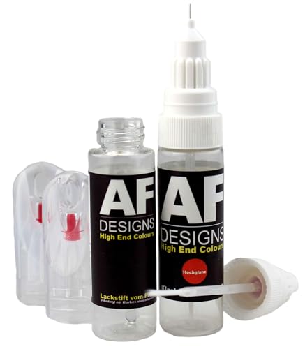 Lackstift kompatibel mit Peugeot M6N9 Blanc Nacre schnelltrocknend + Klarlack Tufplack Autolack von Alex Flittner Designs