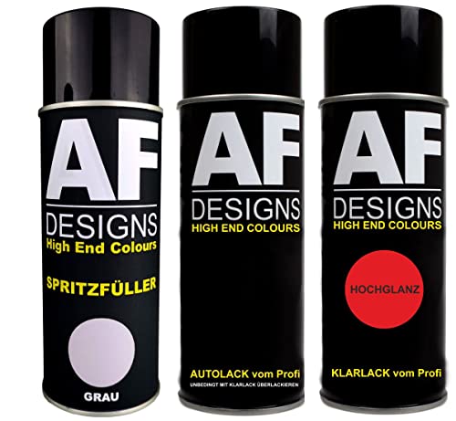 Spritzfüller Set für Audi LA7W Reflexsilber Metallic Klarlack Autolack Spritzfüller Grundierung Spraydose Set von Alex Flittner Designs