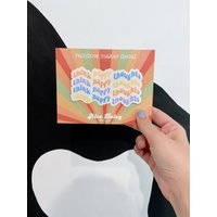 Think Happy Thoughts Rainbow Maker Sticker, Fenstersticker, Suncatcher, Prismatic Fensteraufkleber von AlexDaleyDesigns