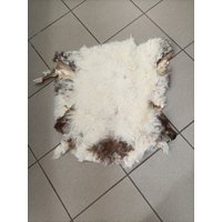Echtes Schaffell, Ecru Und Braune Farbe Weiches Fell Für Bodenteppich von AlexFursGR