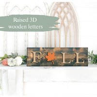 Fallen Holzschild Blatt | 3D Bauernhaus Dekoration von AlexanderLaserDesign