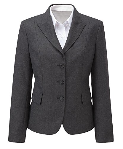 Alexandra Damen Jacke Assured STC-NF600CH-06T, unifarben, 55% Polyester/45% Wolle, Größe 6, Anthrazit von Alexandra