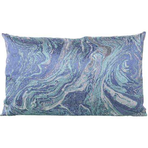 Alexandra House Living Blaues Textilkissen, 30 x 50 cm von Alexandra House Living