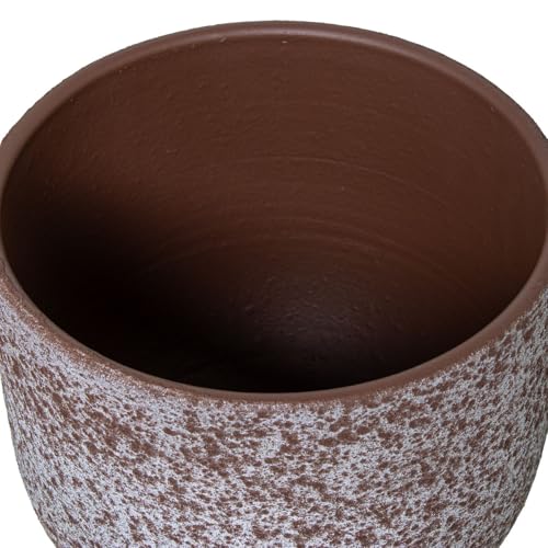 Alexandra House Living Blumentopf-Set, Braun, Keramik, 3-teilig von Alexandra House Living
