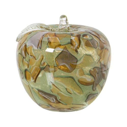 Alexandra House Living Dekofigur Grün Glas Apfel 13 x 13 cm von Alexandra House Living
