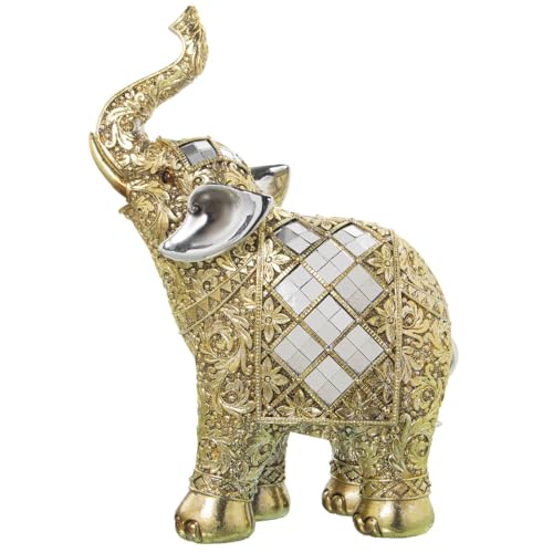 Alexandra House Living Dekorative Figur, goldfarben, Kunststoff, Elefant, 13 x 22 x 30 cm, Spiegel Alexandra House Living Dekorative Figur, goldfarben, Kunststoff, Elefant, 13 x 22 x 30 cm, Spiegel von Alexandra House Living