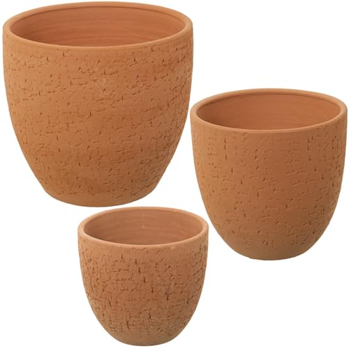 Alexandra House Living Pflanzgefäß-Set aus Naturkeramik (3-teilig) von Alexandra House Living