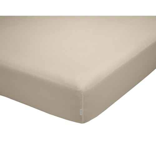 Alexandra House Living QUTUN Spannbettlaken, Taupe, 105 x 200 cm von Alexandra House Living