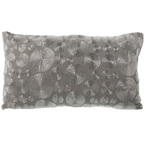 Alexandra House Living Silberfarbenes Textilkissen, 30 x 50 cm von Alexandra House Living