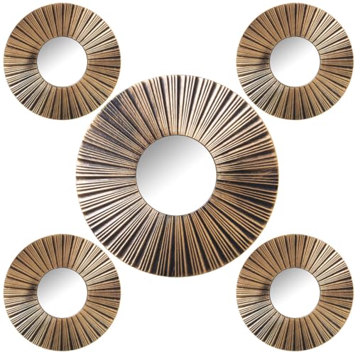 Alexandra House Living Spiegel-Set, goldfarben, Kunststoff, 2 x 88 x 46 cm, rund Alexandra House Living Spiegel-Set, goldfarben, Kunststoff, 2 x 88 x 46 cm, rund von Alexandra House Living