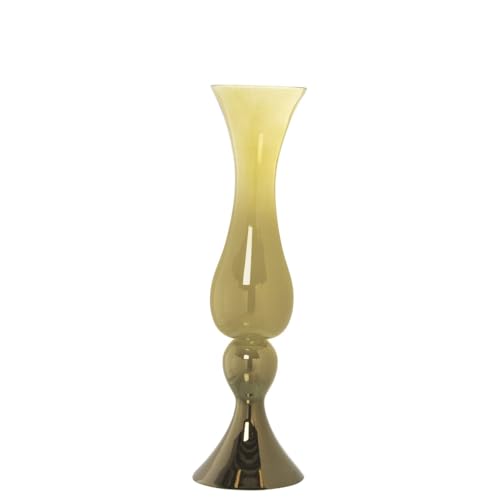 Alexandra House Living Vase, grün, transparent, Glas, 16 x 16 x 56 cm von Alexandra House Living