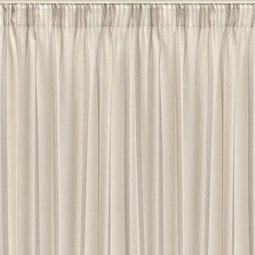 Alexandra House Living Vorhang Rebeca, grau, 400 x 270 x 1 cm, transparent von Alexandra House Living