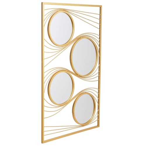 Alexandra House Living Wandspiegel, Gold, Metall, Eisen, Spiegel, 2 x 96 x 61 cm Alexandra House Living Wandspiegel, Gold, Metall, Eisen, Spiegel, 2 x 96 x 61 cm von Alexandra House Living