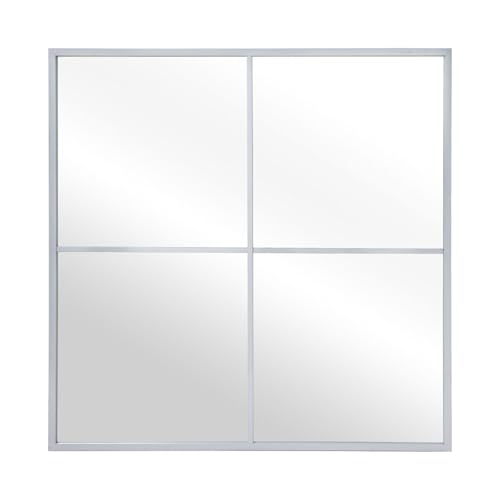 Alexandra House Living Wandspiegel, Weiß, Metall, Fenster, 5 x 73 x 73 cm Alexandra House Living Wandspiegel, Weiß, Metall, Fenster, 5 x 73 x 73 cm von Alexandra House Living