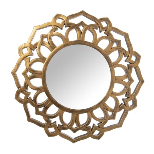 Alexandra House Living Wandspiegel, goldfarben, Kunststoff, 4 x 54 x 57 cm, rund Alexandra House Living Wandspiegel, goldfarben, Kunststoff, 4 x 54 x 57 cm, rund von Alexandra House Living