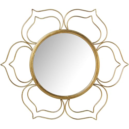 Alexandra House Living Wandspiegel, goldfarben, Metall, Blume, 2 x 68 x 62 cm Alexandra House Living Wandspiegel, goldfarben, Metall, Blume, 2 x 68 x 62 cm von Alexandra House Living