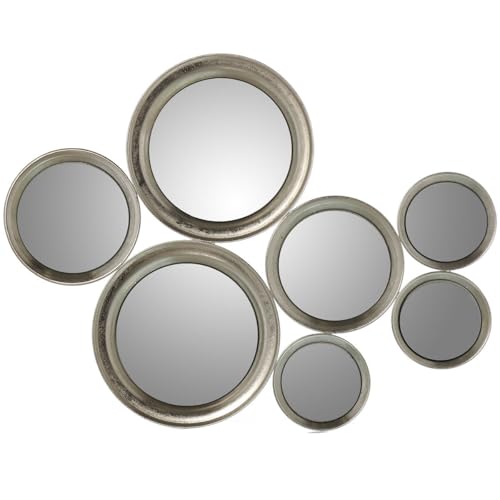 Alexandra House Living Wandspiegel, silberfarben, Metall, Kreise, 3 x 70 x 54 cm Alexandra House Living Wandspiegel, silberfarben, Metall, Kreise, 3 x 70 x 54 cm von Alexandra House Living