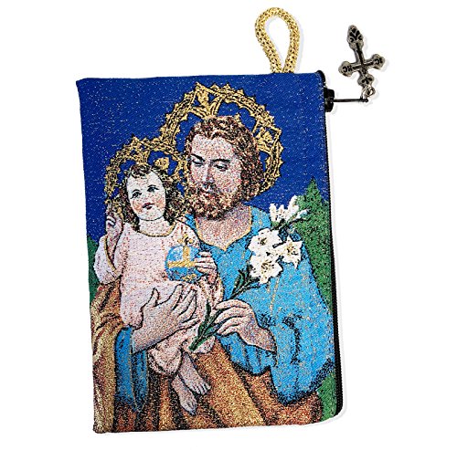 Rosenkranz-Beutel, Motiv: St. Joseph, 14 cm von Alexandra Int'l