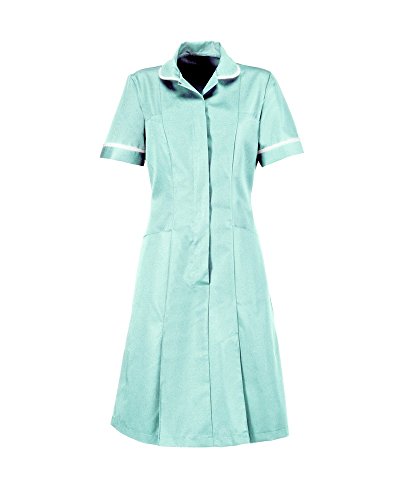 Alexandra STC-HP297AQ-80U Frontkleid mit Paspelierung Kragen und Bündchen, ungesäumt, 67% Polyester/33% Baumwolle, weißer Rand, Größe: 80 cm Brustumfang: 6, aqua von Alexandra