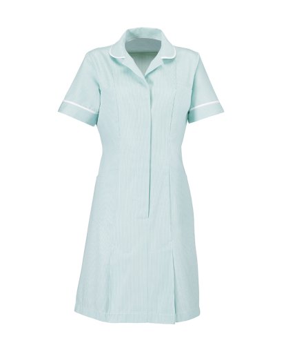 Alexandra al-st297aq-96t Stripe Dress, hoch, weiß Paspelierung/Trim, 96 cm Brust (Größe 14), aqua/weiß von Alexandra