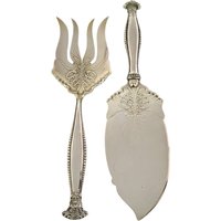 Antikes George Shiebler Sterling Silber Sandringham 2-Teiliges Fisch-Servier-Set #10180 von AlexandraGroup